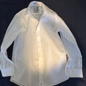 Alviso Boys Button down white long sleeve classic fit shirt